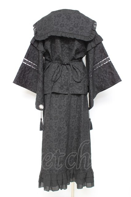 🖤New arrival🖤 ililil / はんなり地雷ちゃん着物セーラーsetup F 黒