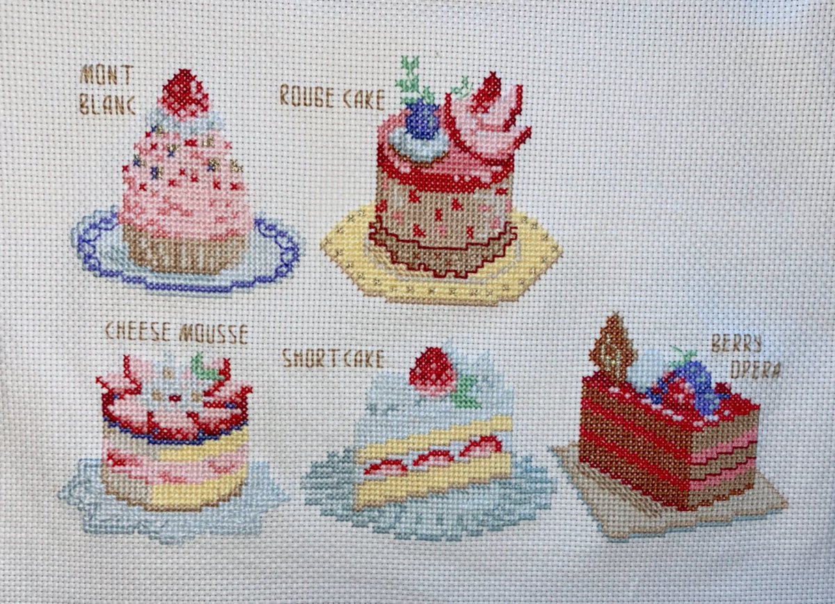 5個できました🍰🧁 ホビーラホビーレ Strawberry sweets #クロス