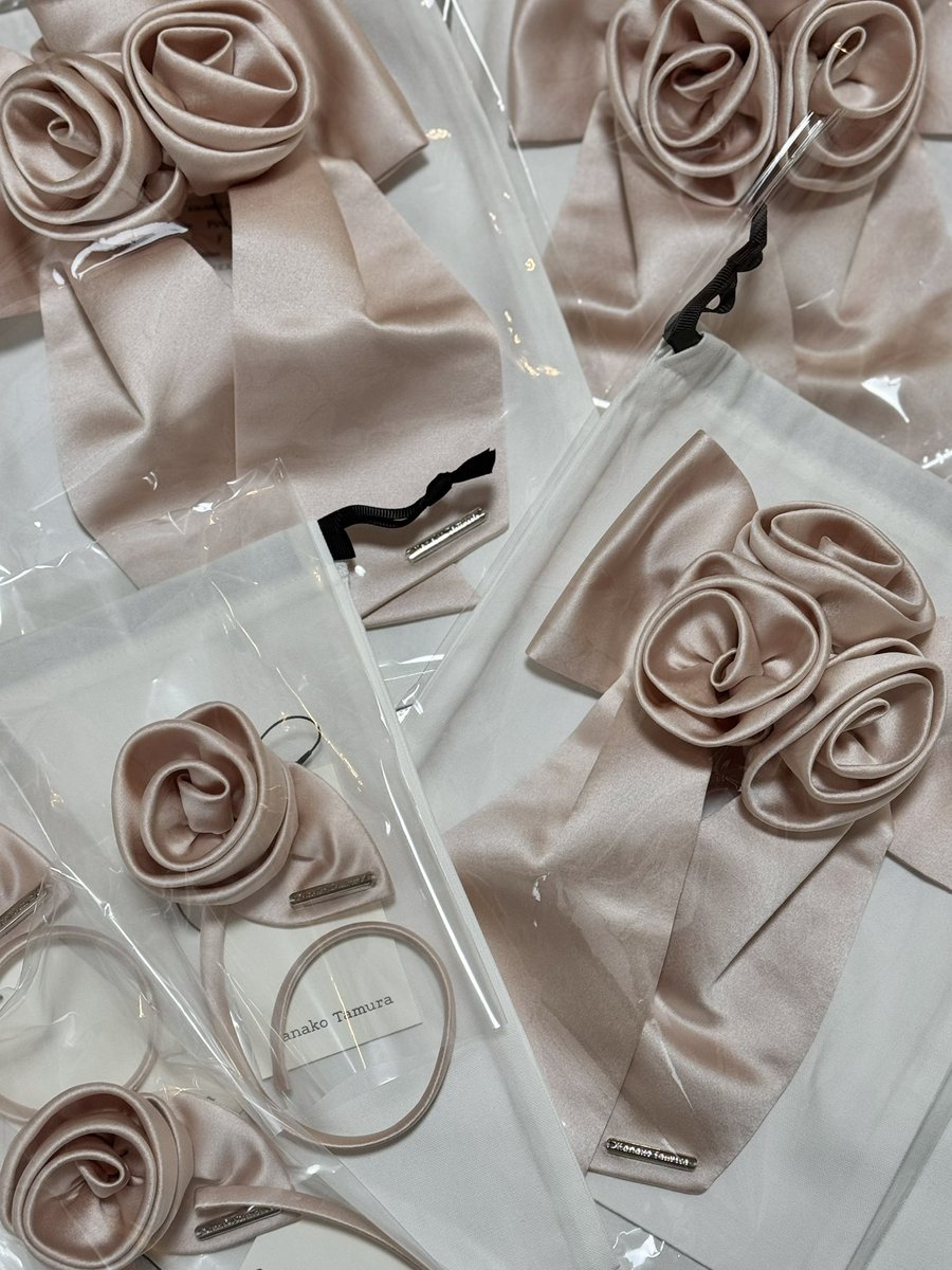 Satin Rose Barretteの新色を作りました🎀上品なベビーピンク✨