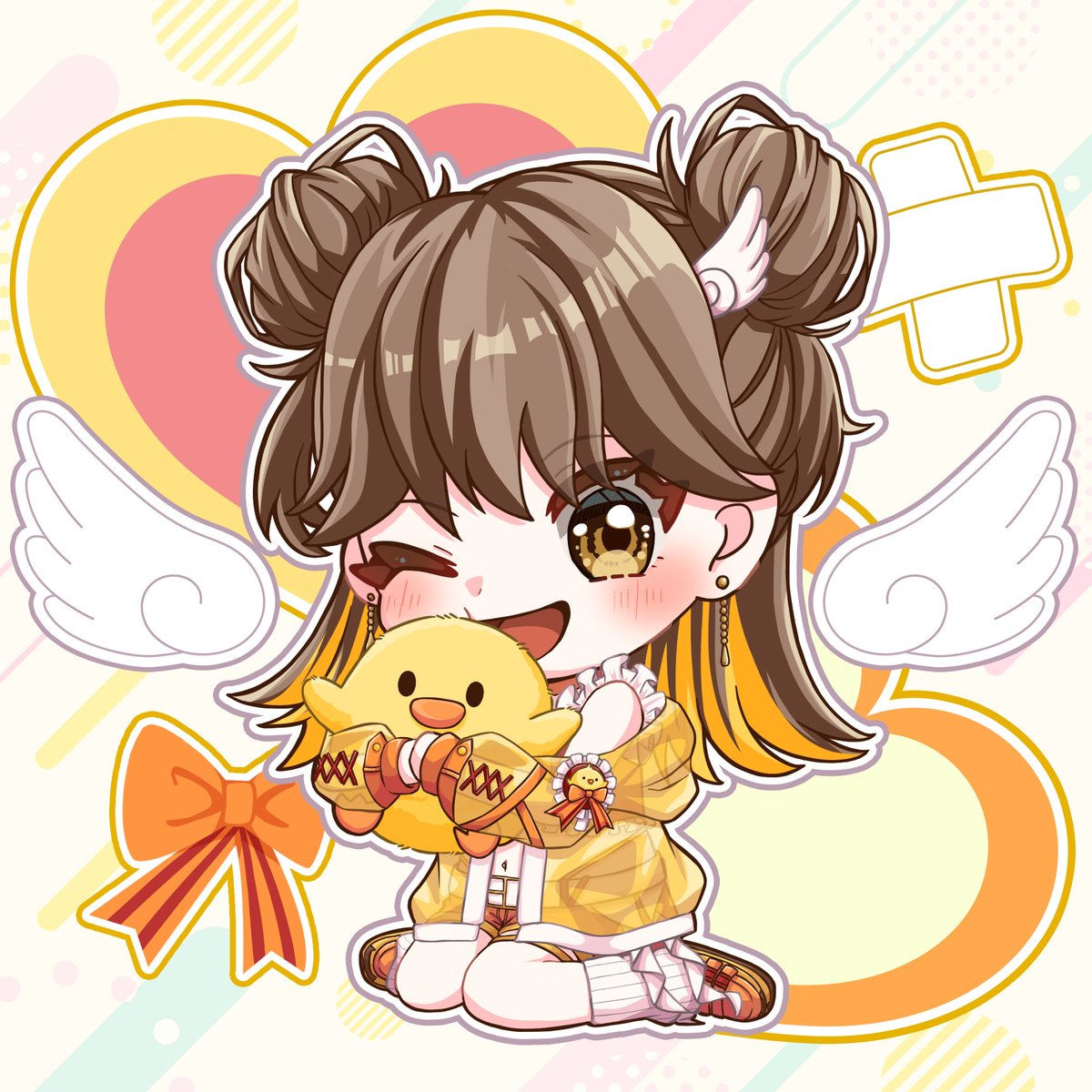 Commission】 ひなぬん様のSDイラストを描かせていただきました