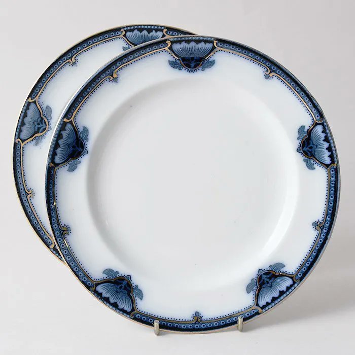 ANTROおすすめビンテージ 《Burleigh ハミルトン柄 プレート2枚セット