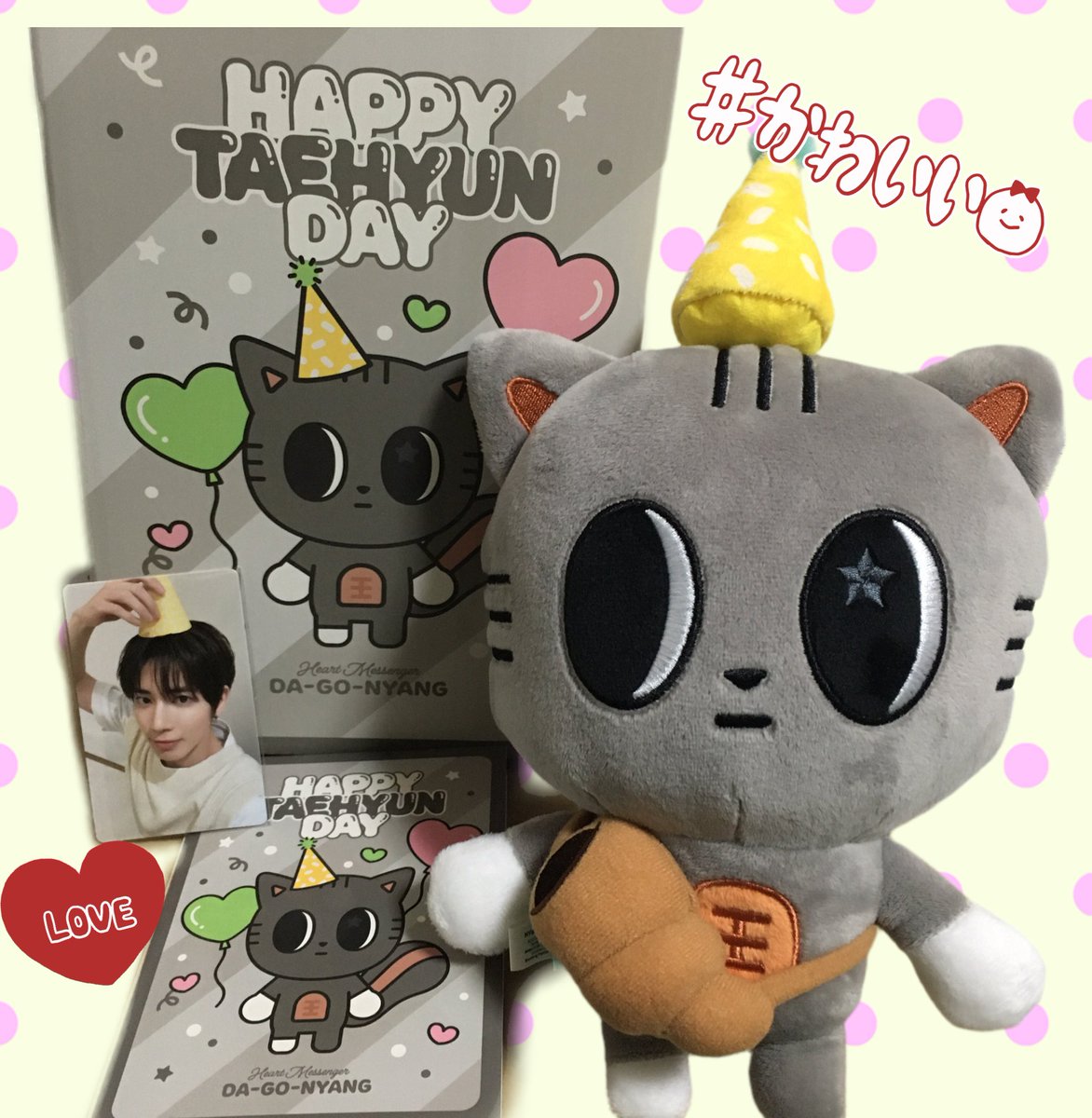 テヒョンセンイルダゴニャン届いた めっちゃ可愛いーーー💓 このトレカ