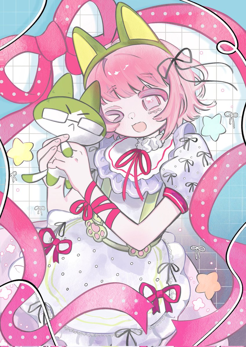 今月描いた絵を晒そう ピンク多め🩷