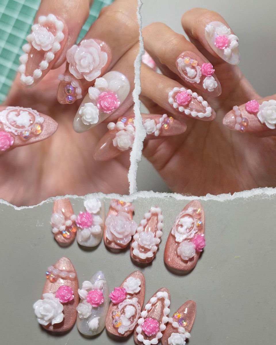 ホイップデコ屋さんのネイルチップ、完成しました😌普段の私とは全く