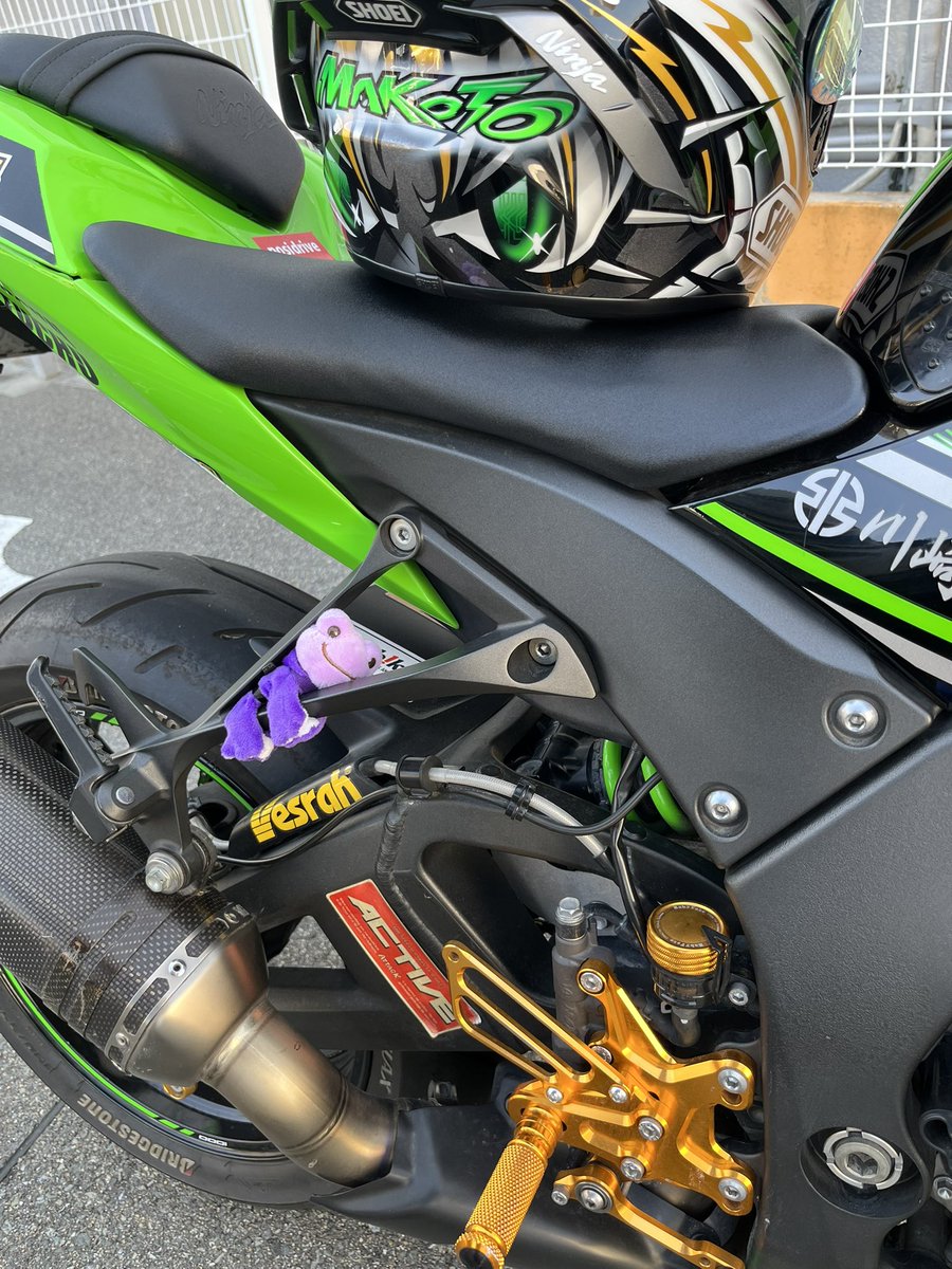 かえるのピクルス（🟣忍者）が 忍んでます🥷 #Kawasaki #ninja #zx10r