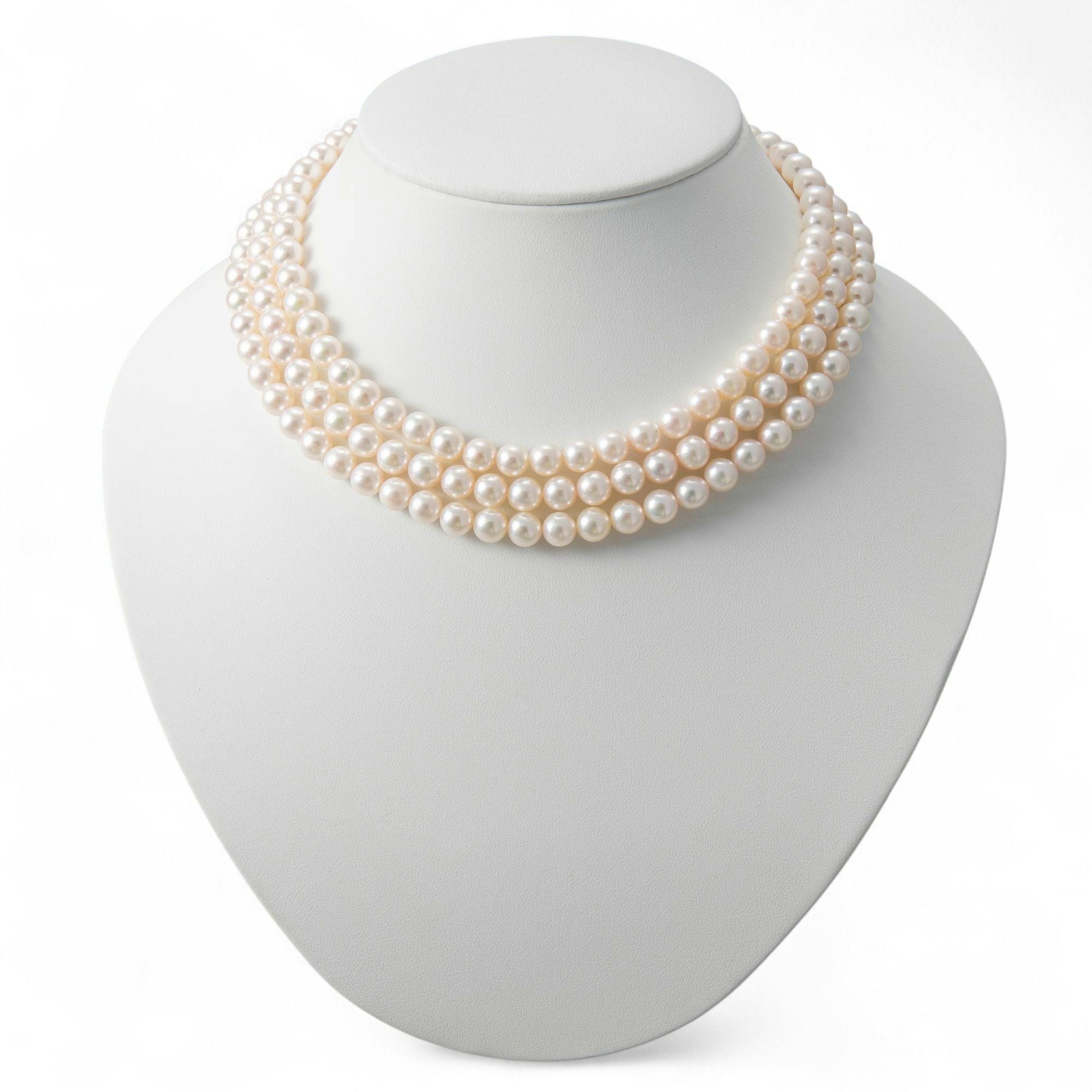 あこや真珠 ロングネックレス7.0-7.5mm 120cm | 7.0-8.0mm