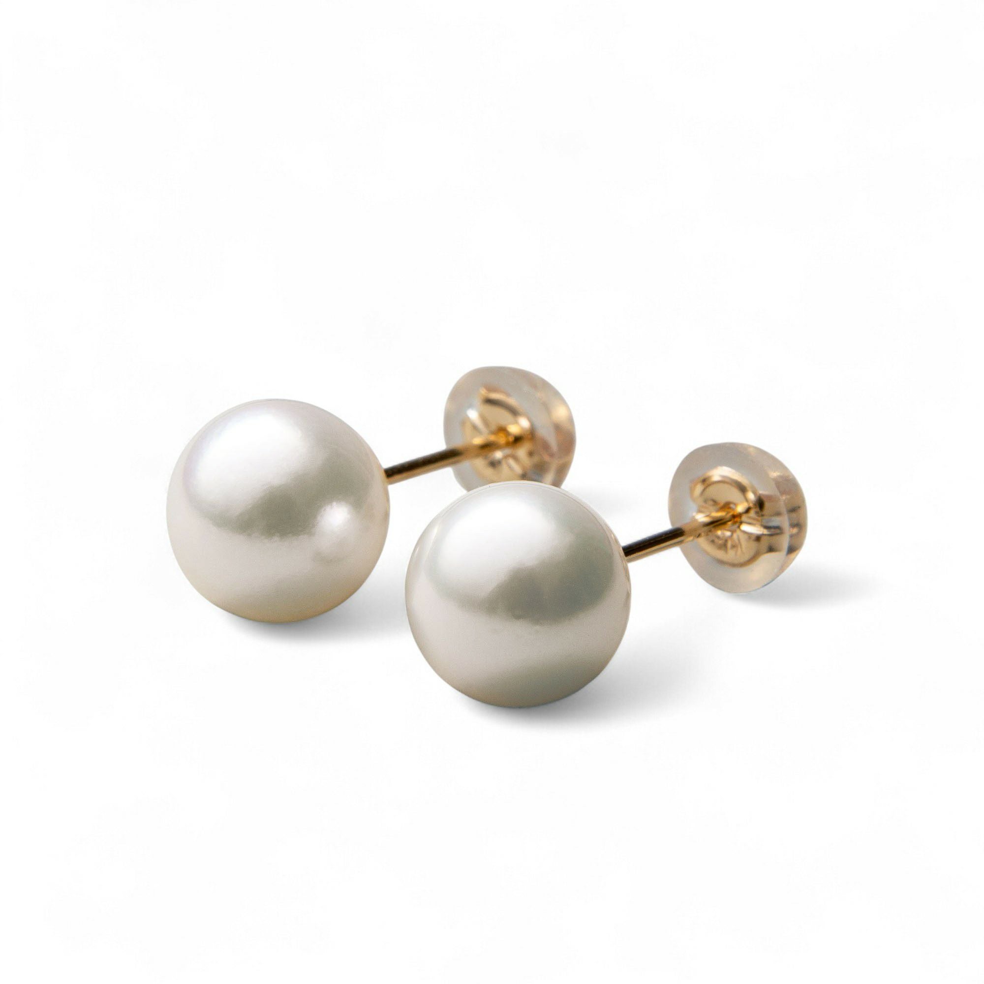 WEB限定】あこや真珠 スタッドピアス 8.0-8.5mm K14WG/K18YG | あこや