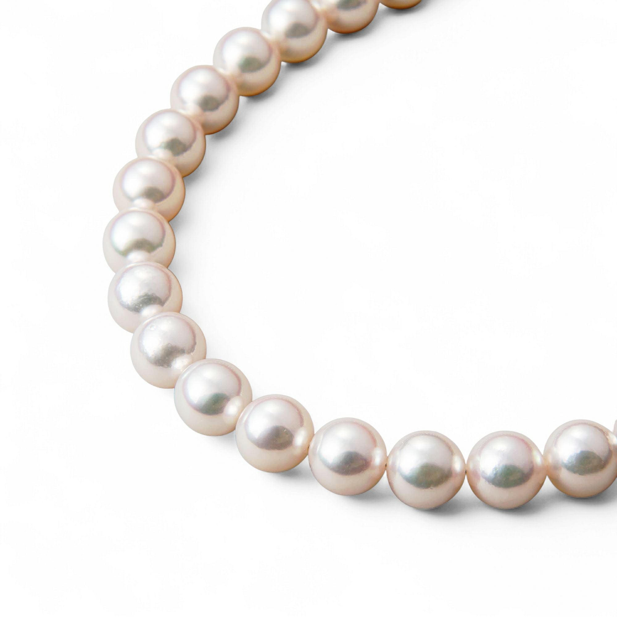 あこや真珠 ネックレス8.5-9.0mm -オーロラロゼ- | 8.0-9.0mm