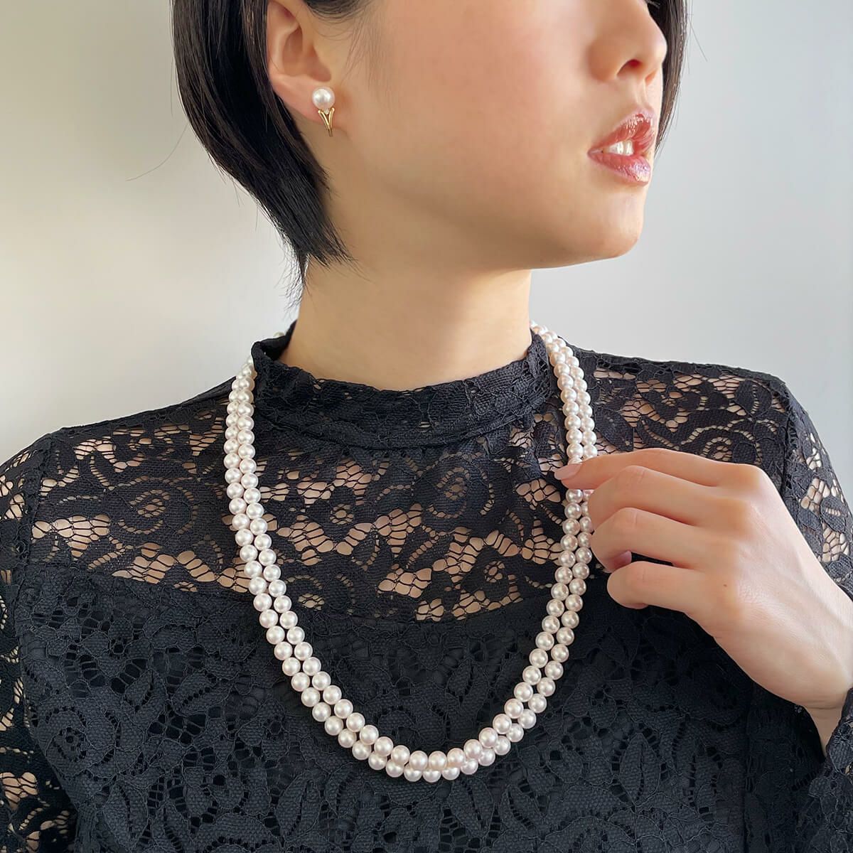 あこや真珠 ロングネックレス7.0-7.5mm 60cm | 7.0-8.0mm