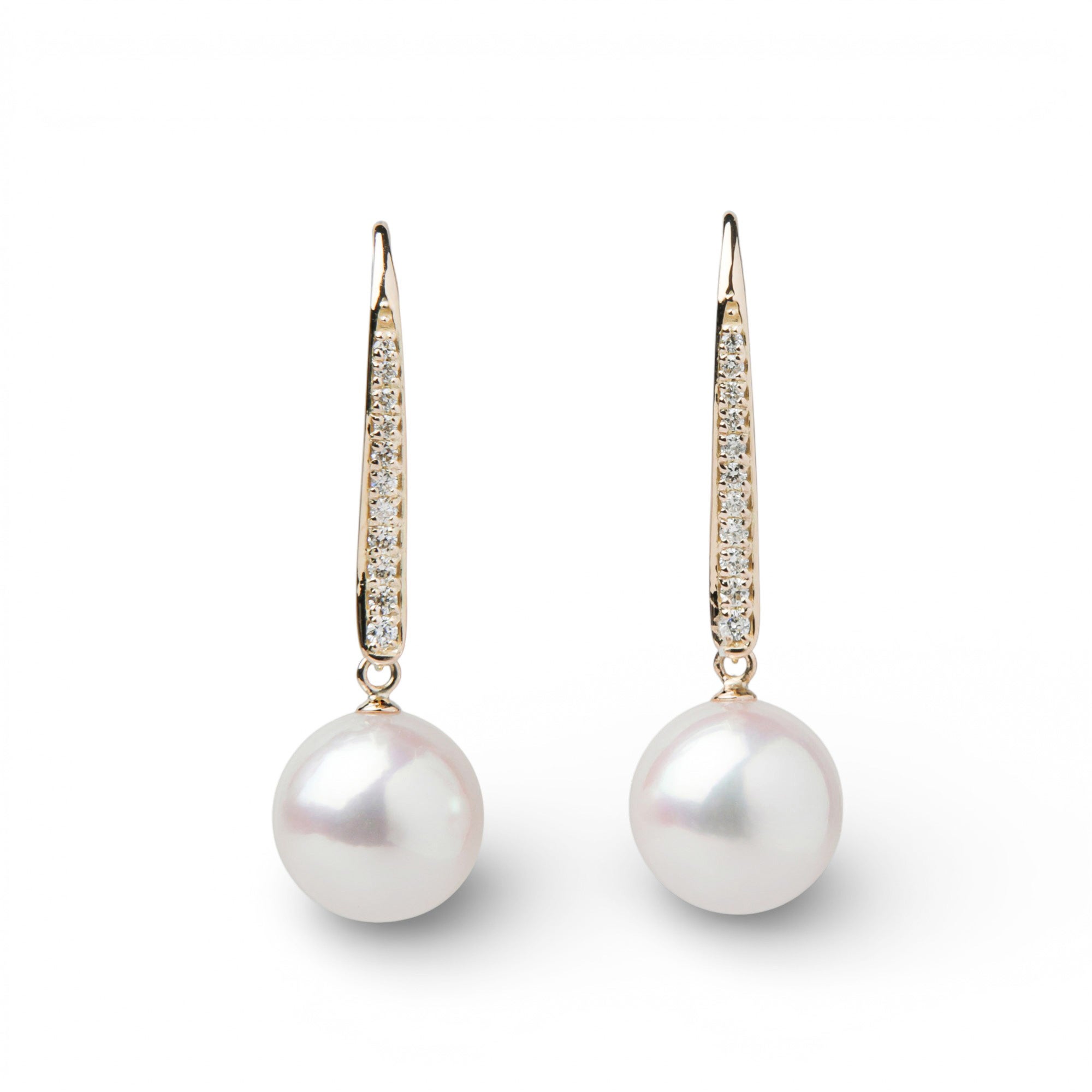 あこや真珠 フックピアス7.5-8.0mm K14WG/K18YG | あこや真珠ピアス