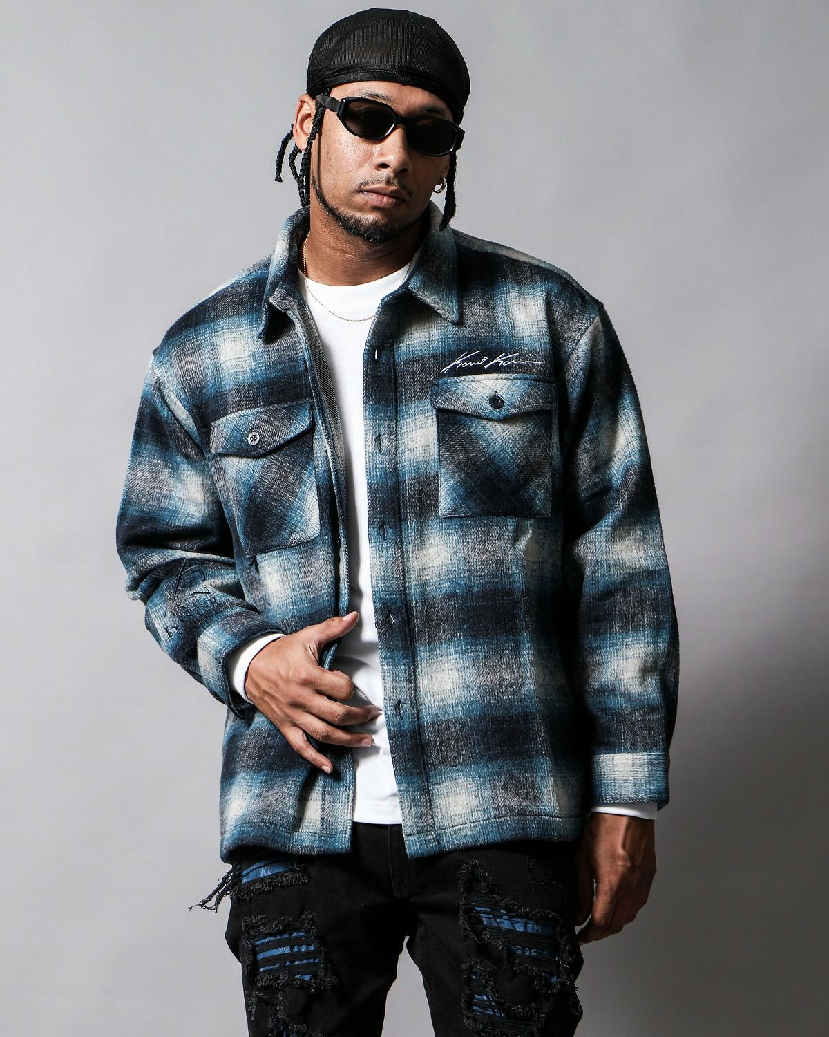 Karl Kani] シャギー チェック シャツ ジャケット | PEET ONLINE STORE