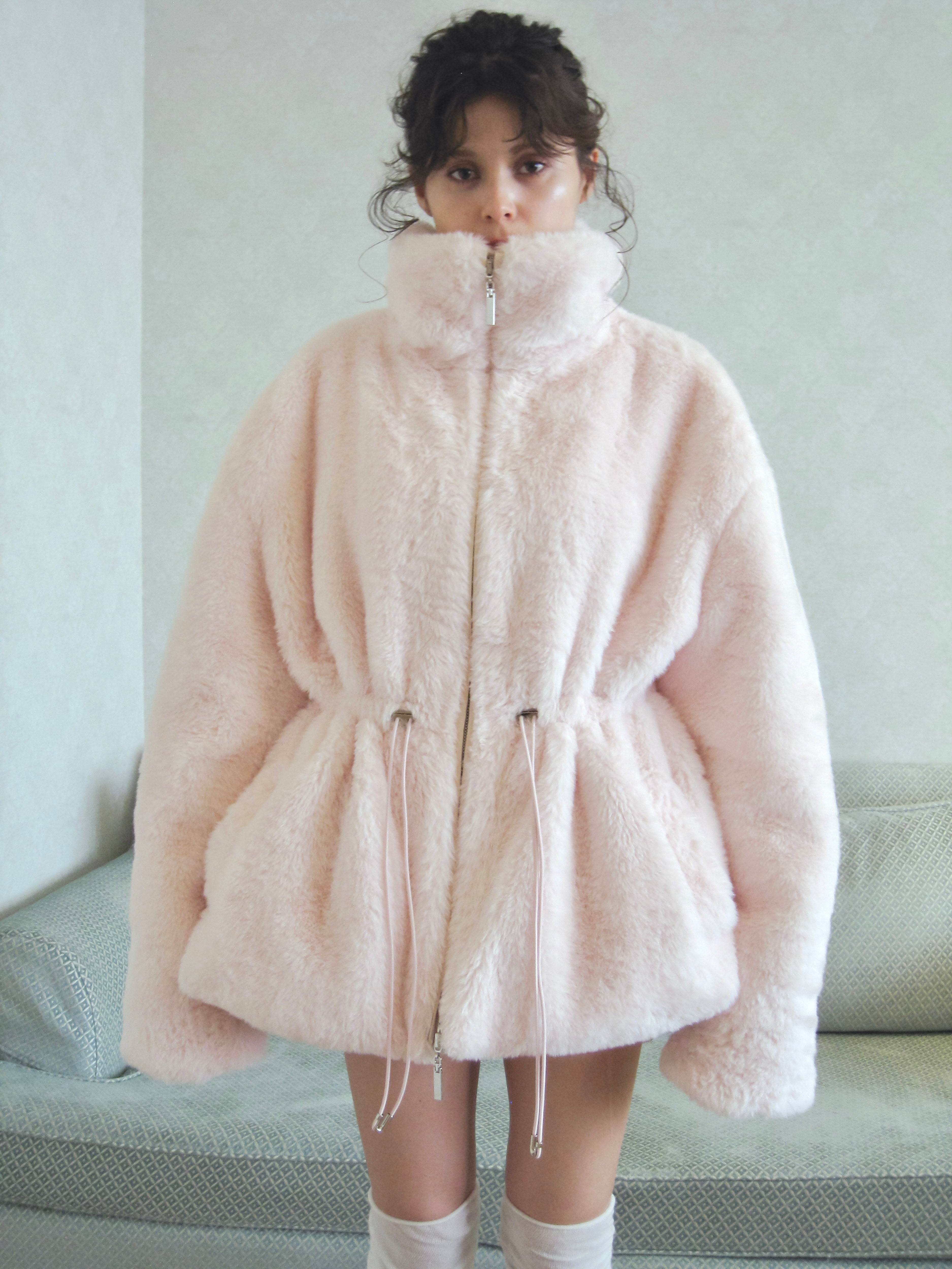 plump fur zip coat｜PELLICULE | ぺリキュール