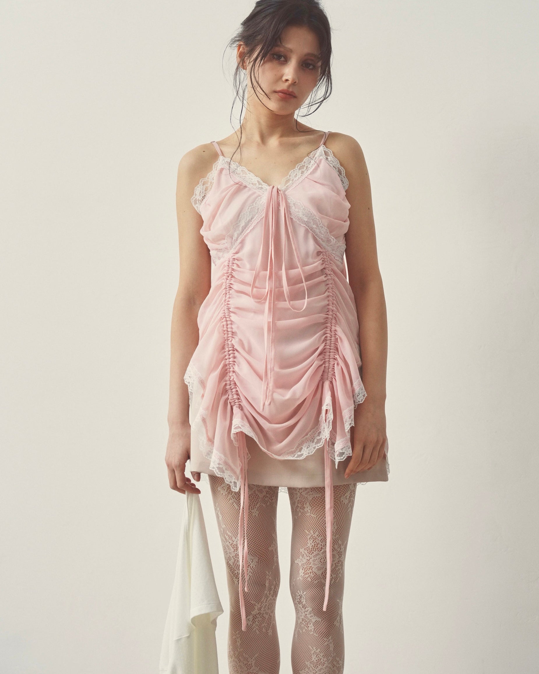 chiffon gather mini op｜PELLICULE | ぺリキュール