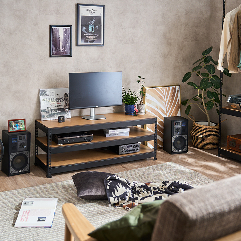 メタルウッドラックのテレビ台 テレビボード METAL＆WOOD RACK