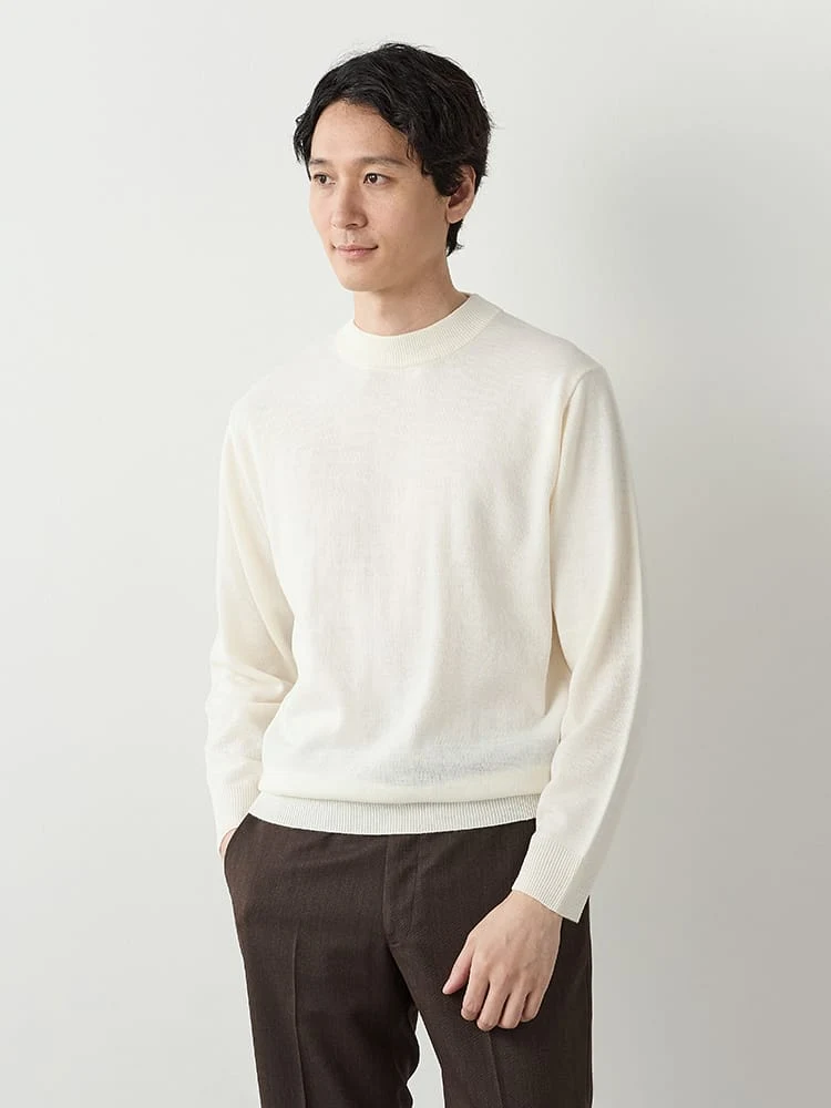 3点パック/Smart Pick！】モックネックニット Bセット（オフホワイト