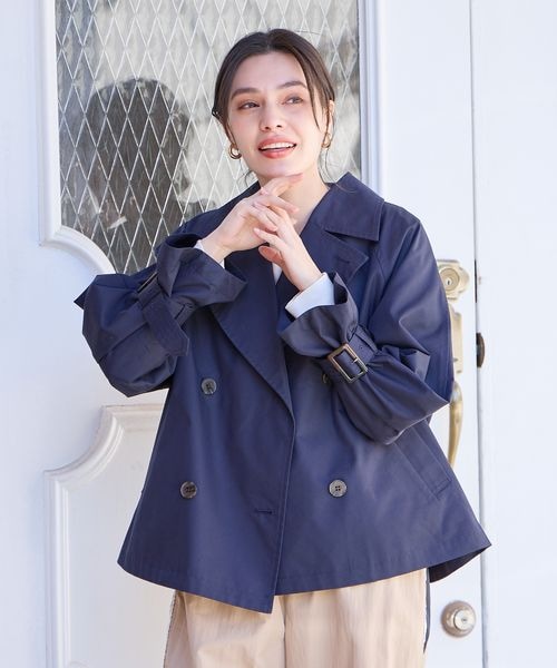 上質な張り感]ショートトレンチコート | [公式]ベイフロー（BAYFLOW）通販