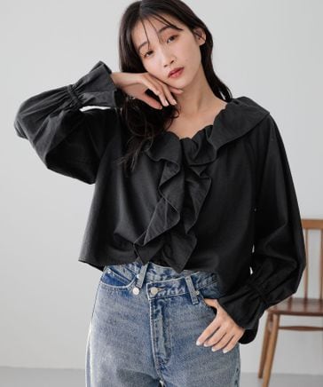 前後着用可能】2WAYフリルクロスブラウス | [公式]ローリーズ