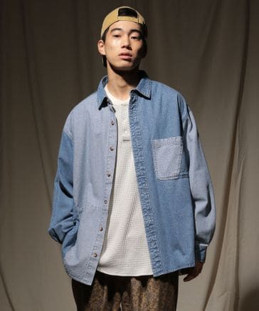 PATCHWORK DENIM SHIRT[niko and JEANS 2025AW] | [公式]ニコアンド