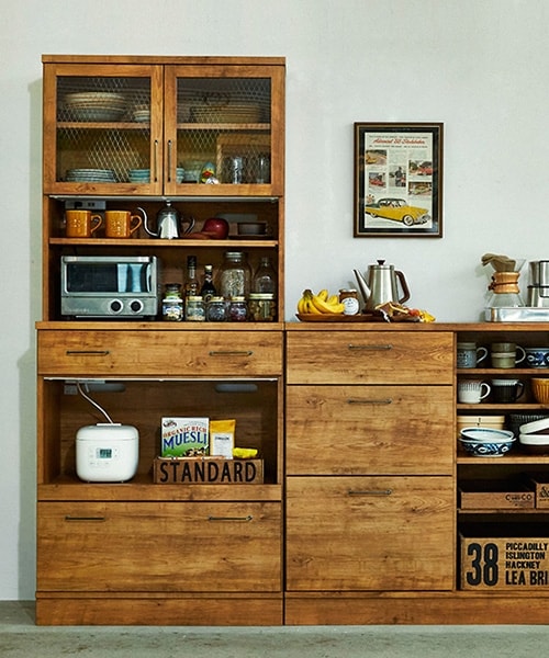 幅80cm］80オープンキャビネット/ノワゼットシリーズ【大型家具