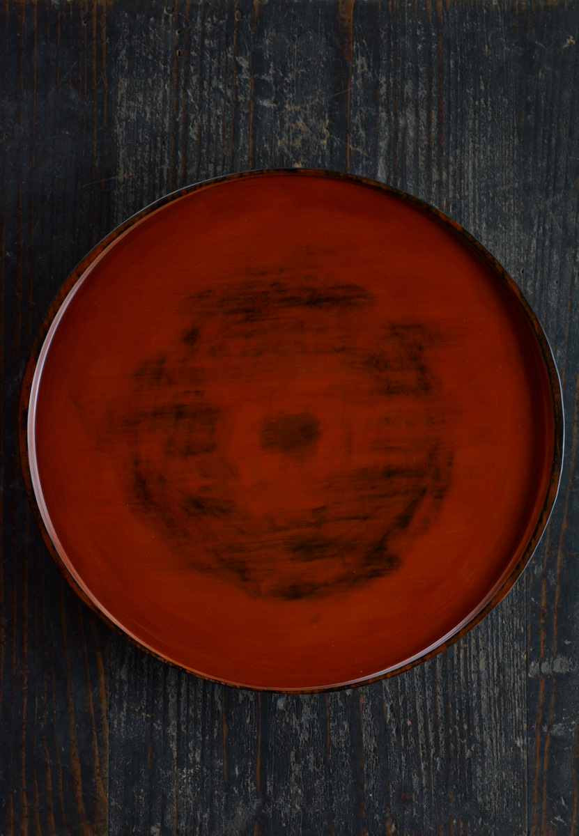 太田修嗣 漆器展 根来塗り」 根来盤・盆 : うつわノート