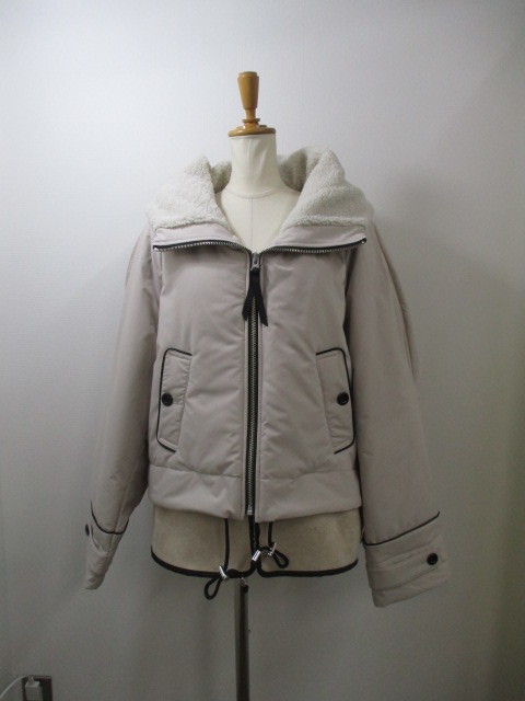 ラリアムー Lallia Mu ラリアムー バイカラーヘムショートフードコート