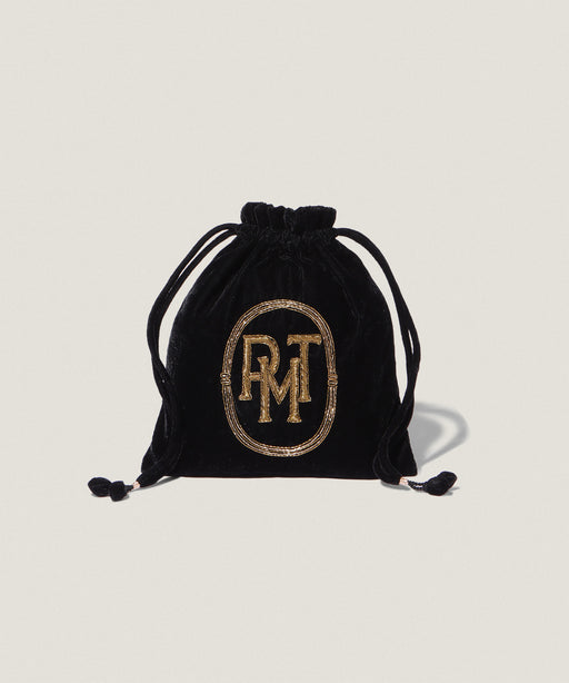 ピモンテ シシュウ キンチャク ポーチ ブラック|FASHION GOODS|ピ