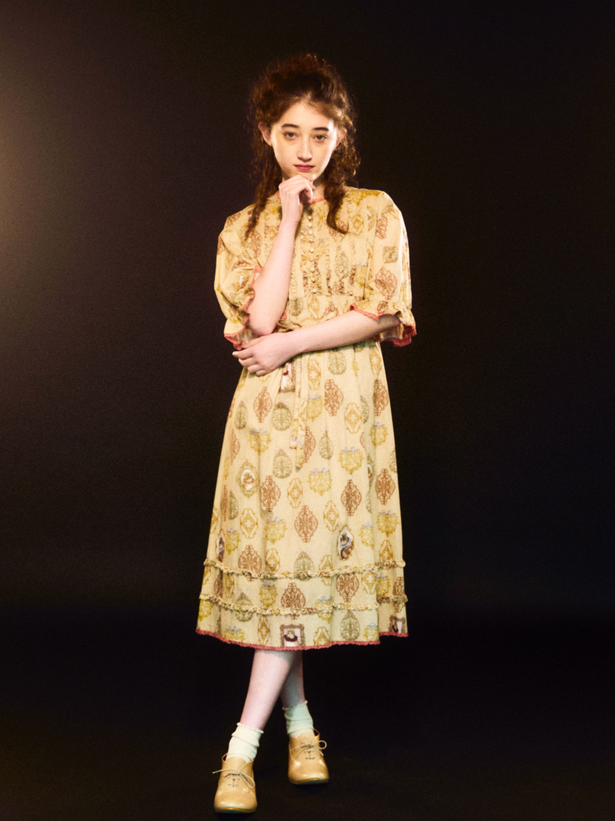 アンティビジューキャットプリントワンピース｜ピンクハウス