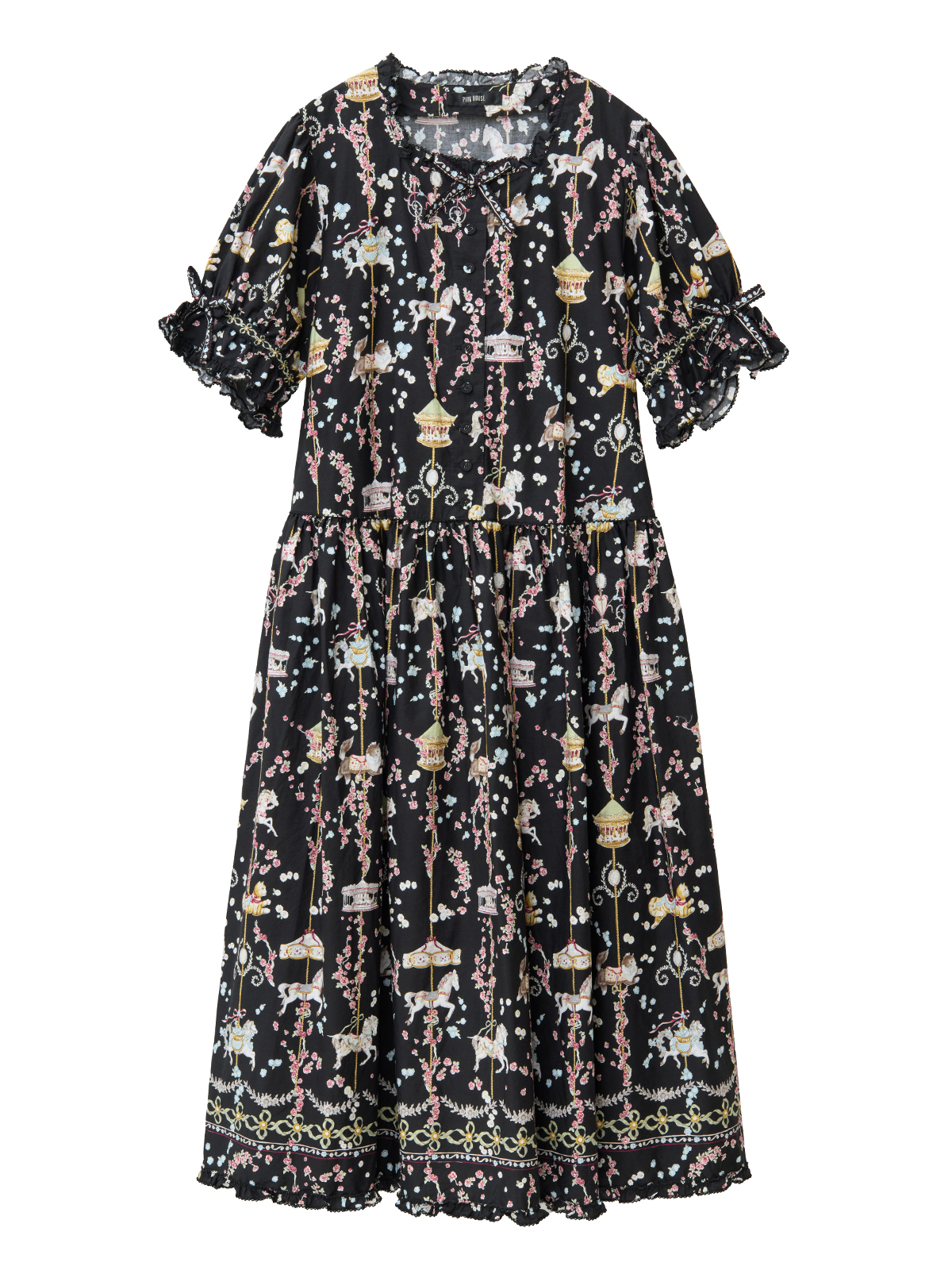 メリーゴーラウンドプリントミディワンピース｜ピンクハウス