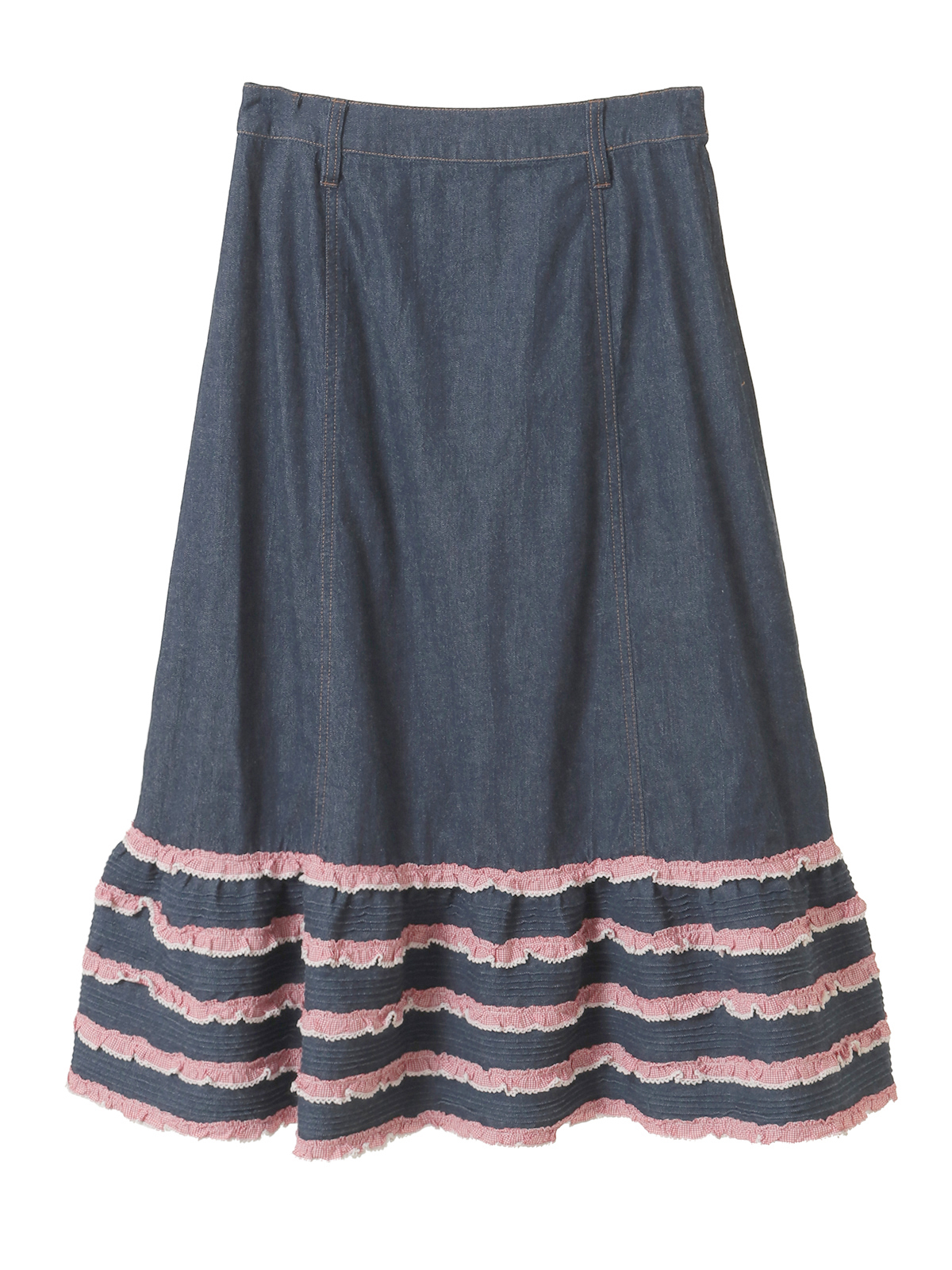 ギンガムチェック使いデニムスカート｜ピンクハウスオフィシャル