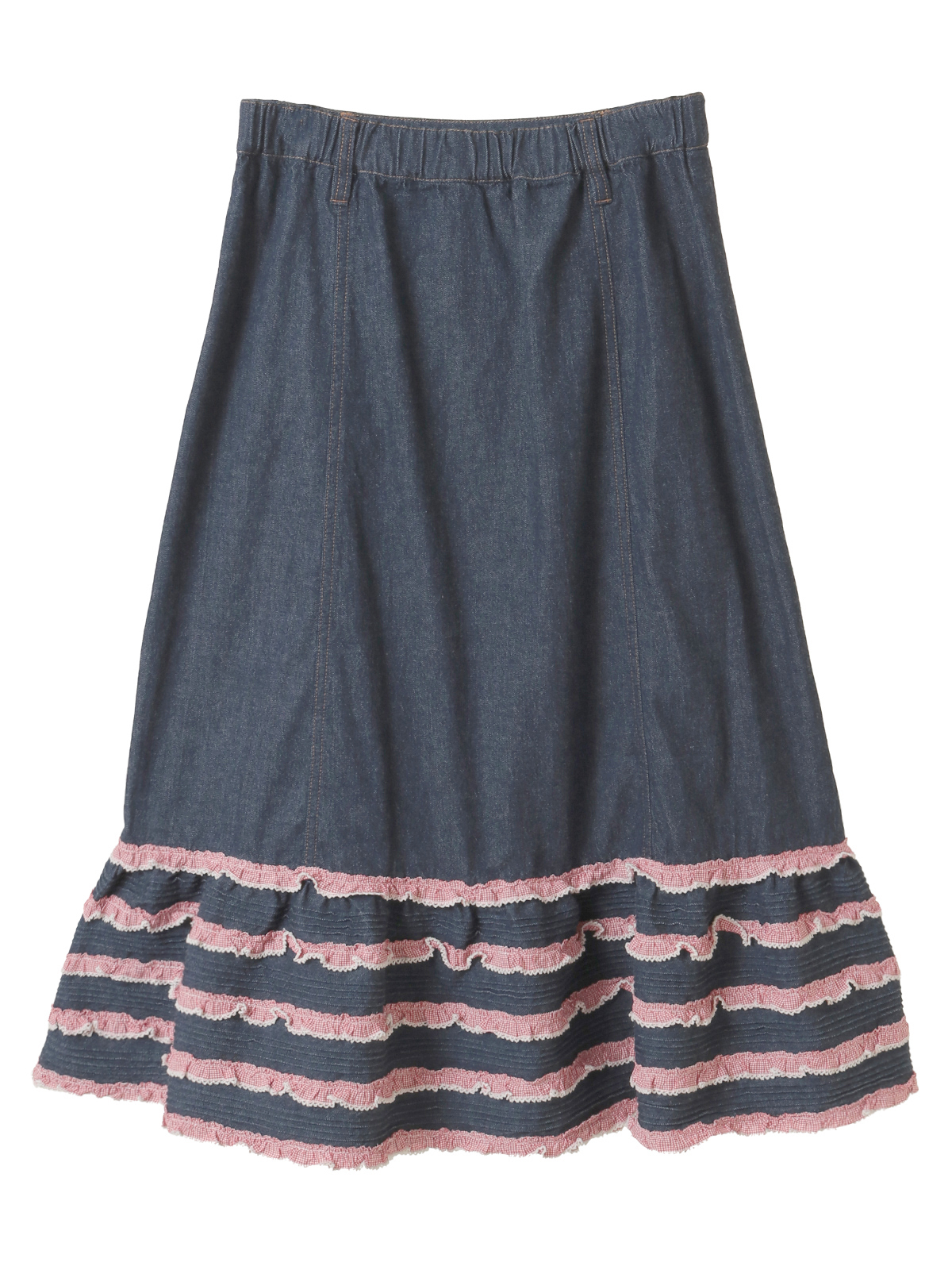 ギンガムチェック使いデニムスカート｜ピンクハウスオフィシャル