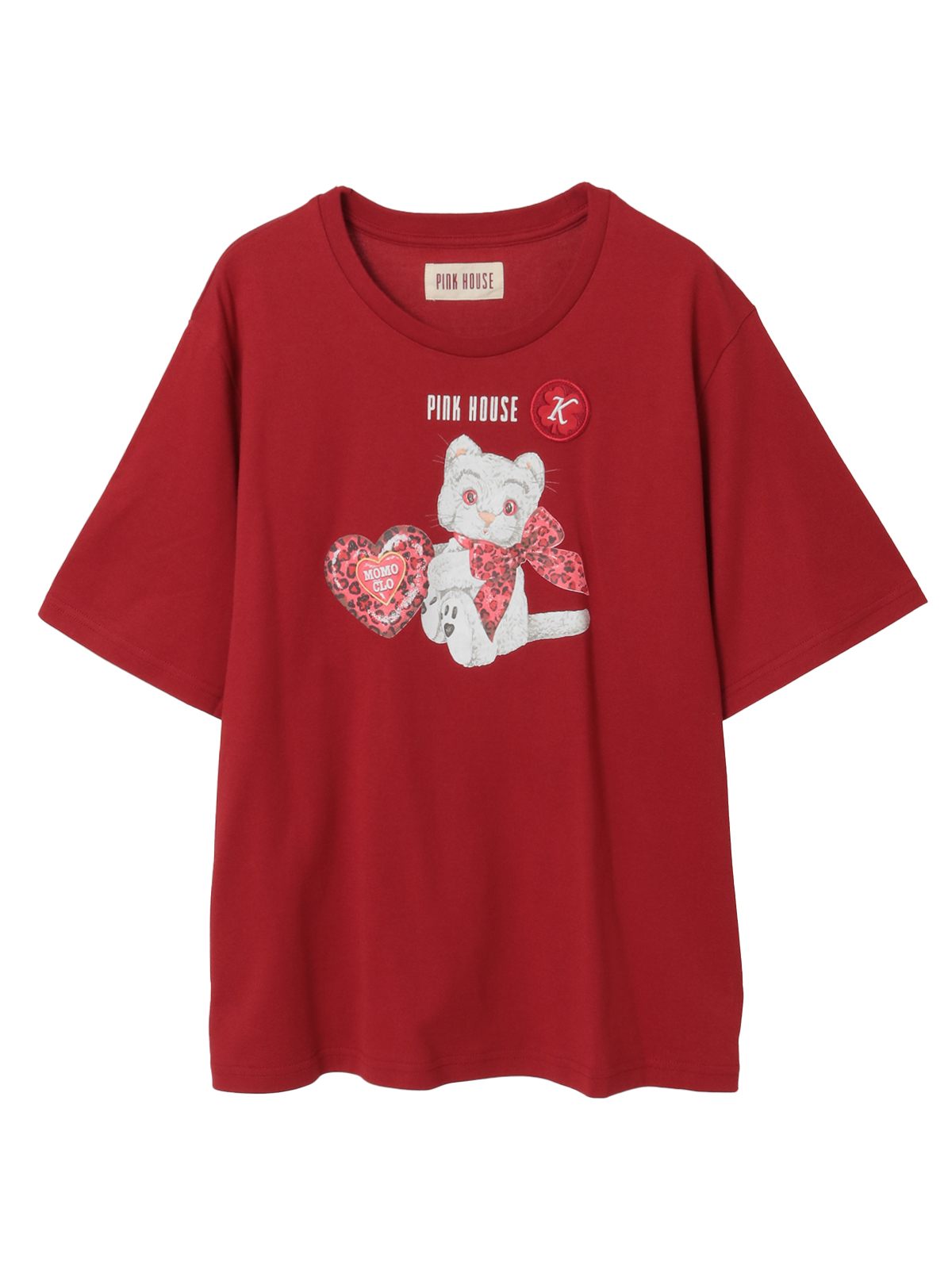 PINK HOUSE×Momoclo テディ＆ネコプリントカットソー｜ピンクハウス