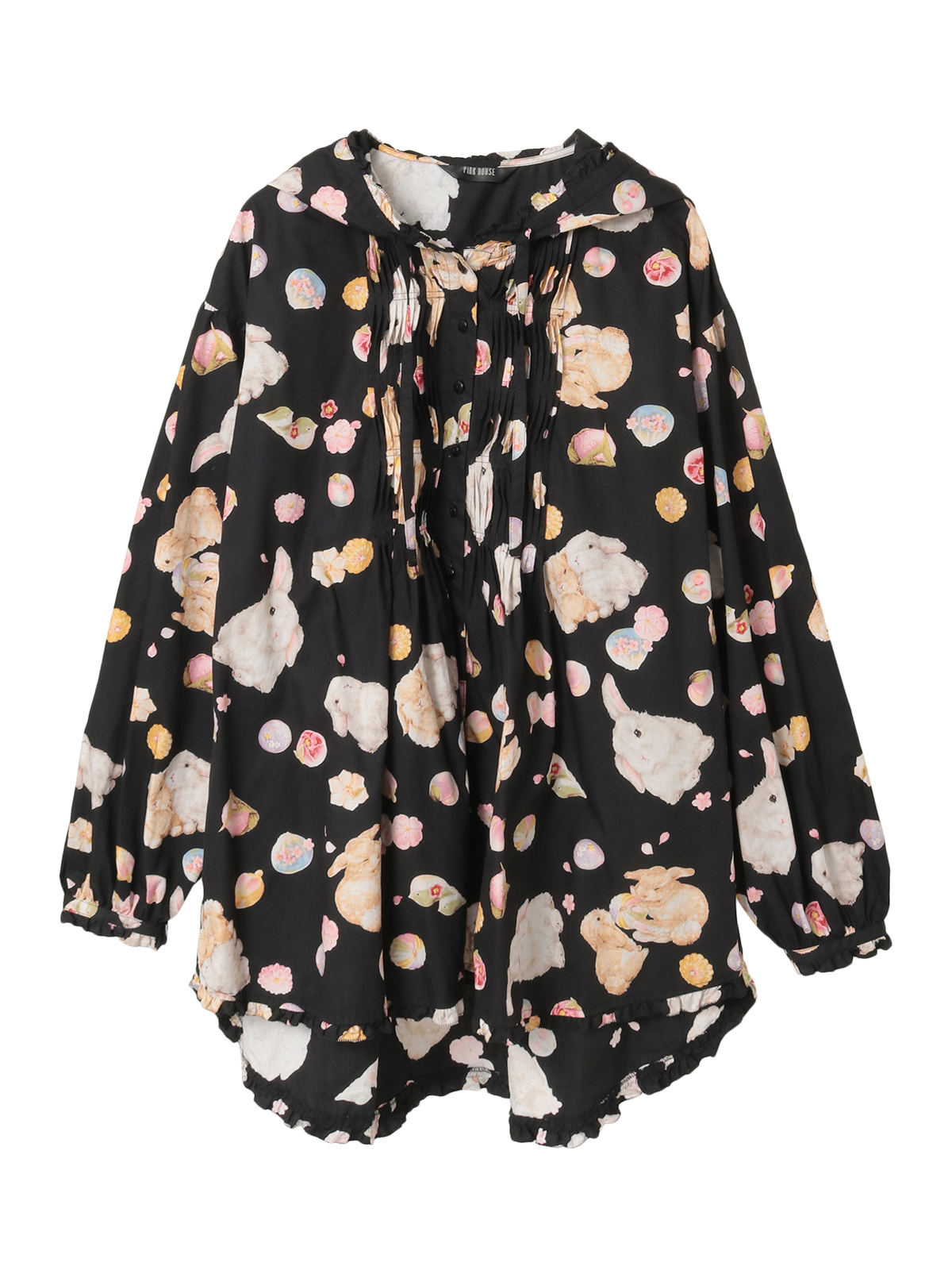 幸見うさぎプリントフードブラウス｜ピンクハウスオフィシャル