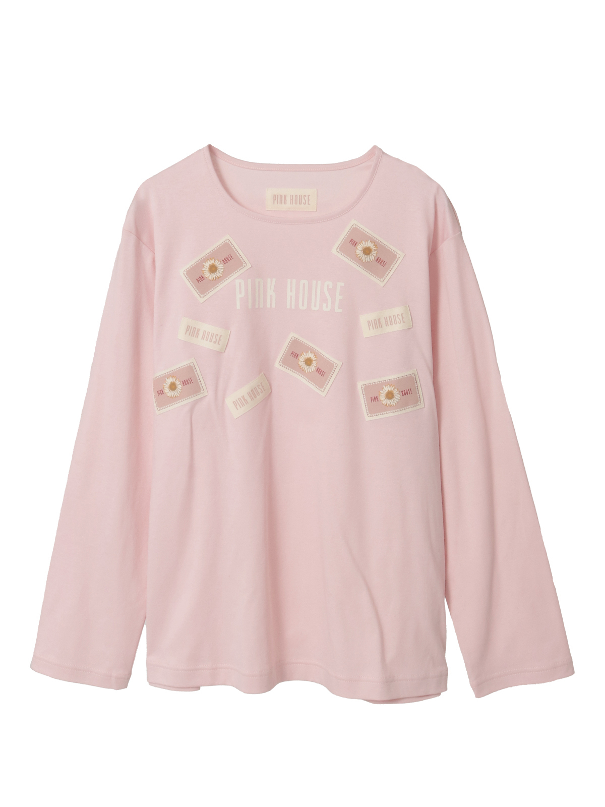 マーガレット＆ロゴネームワッペンいっぱいカットソー｜ピンクハウス