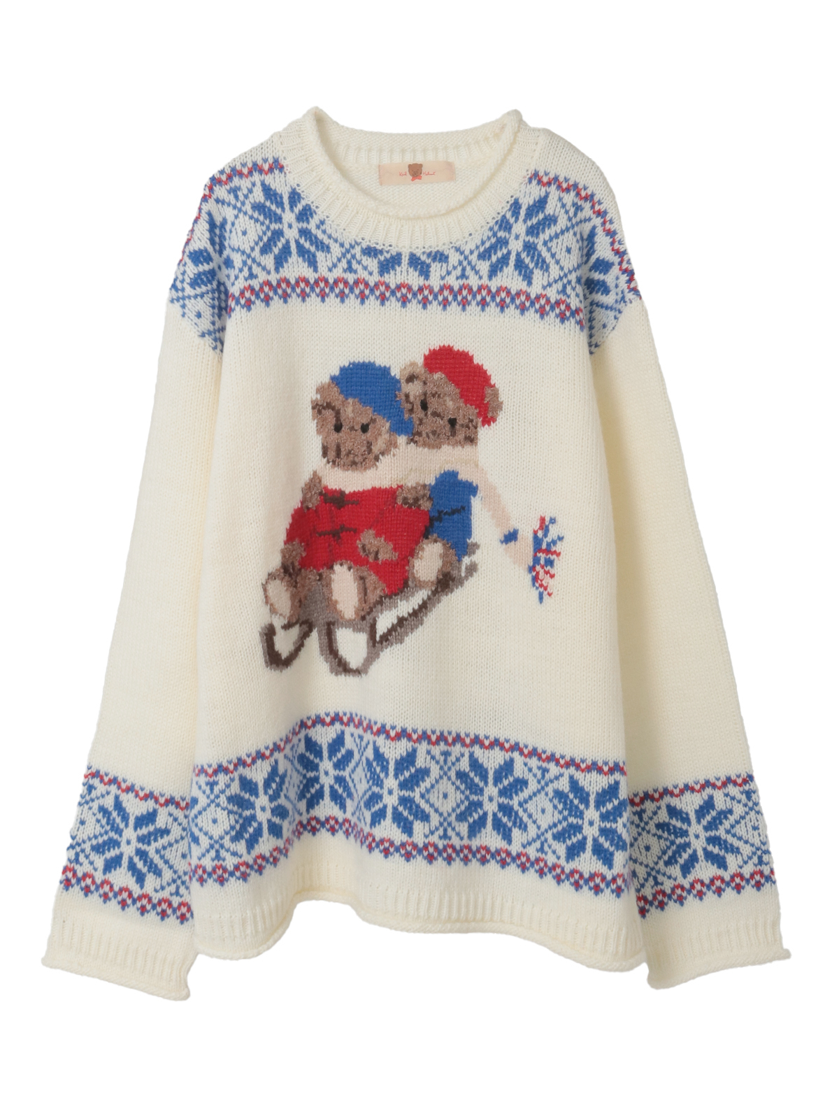 三つ子のくま冬支度柄ニット｜ピンクハウスオフィシャルオンライン