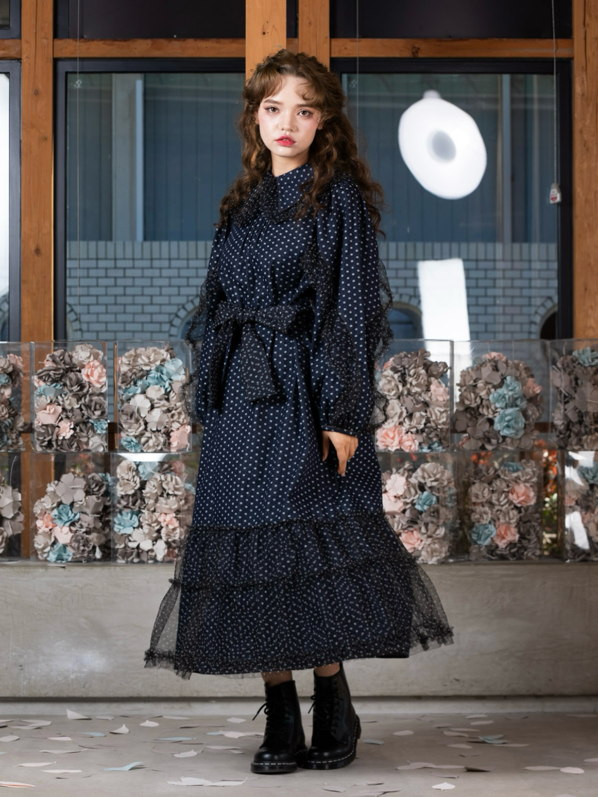 デニムドットジャカードワンピース｜ピンクハウスオフィシャル