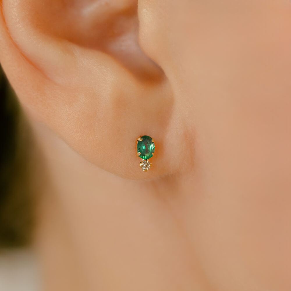 K18 天然カラーストーン 軟骨ピアス – PICOLLET