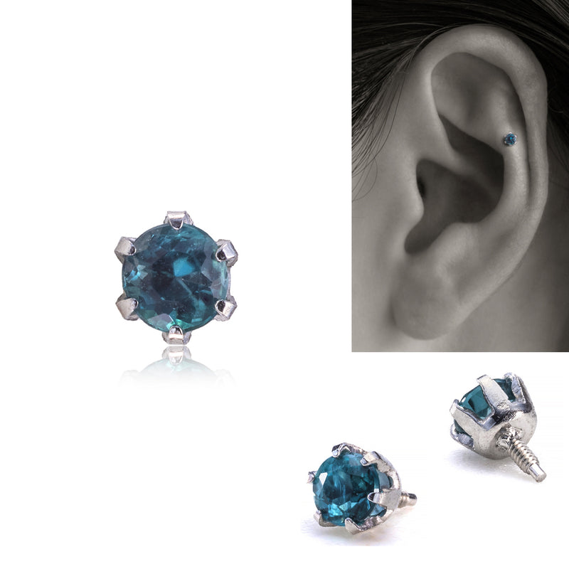 K18/Pt グランディディエライト ボディピアスパーツ │ トラガス