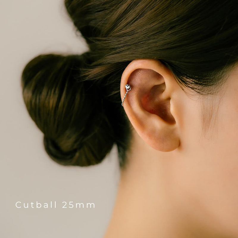 ピアス チャーム│プラチナ チェーン チャーム│金属アレルギー対応