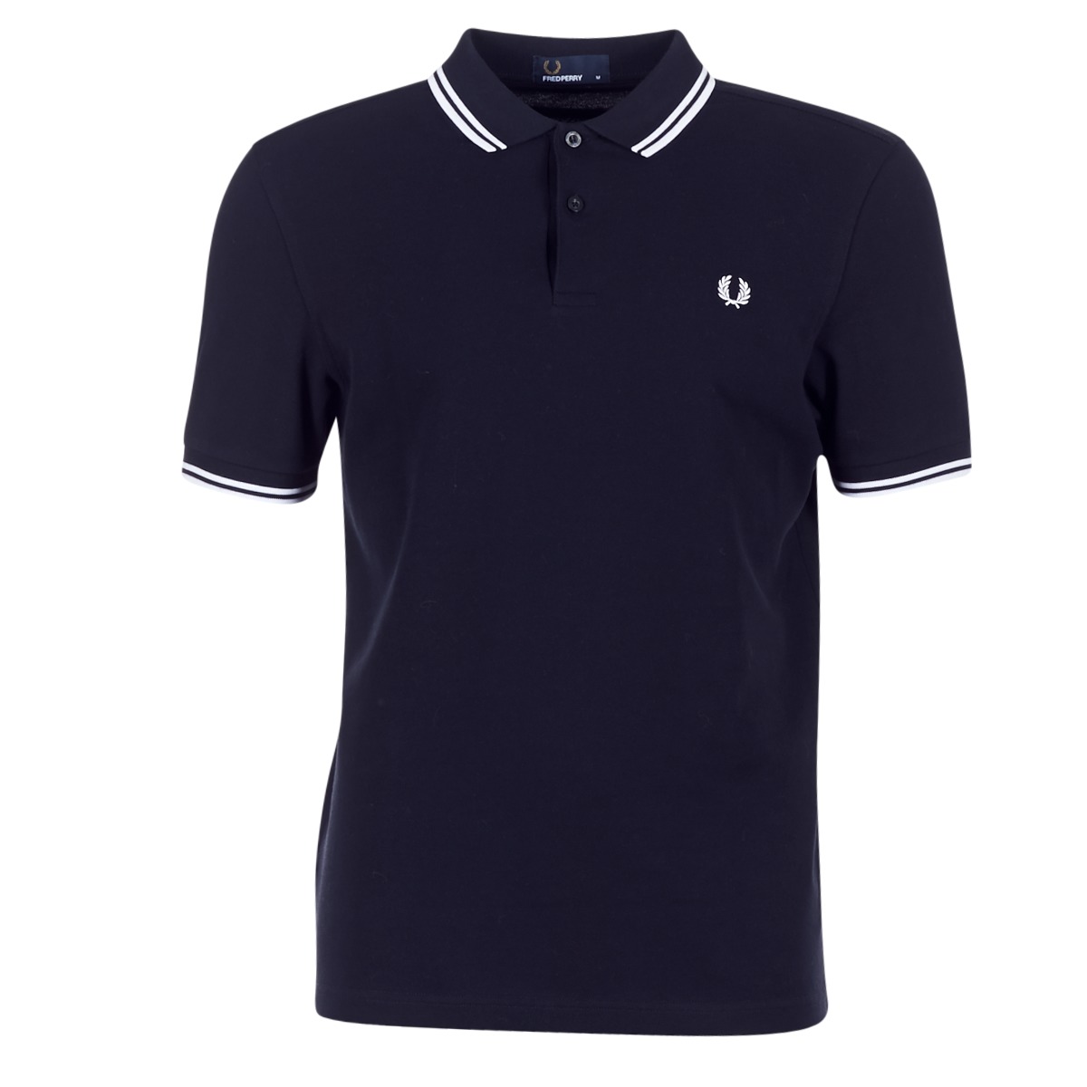 Fred Perry SLIM FIT TWIN TIPPED Marine / White - Free delivery