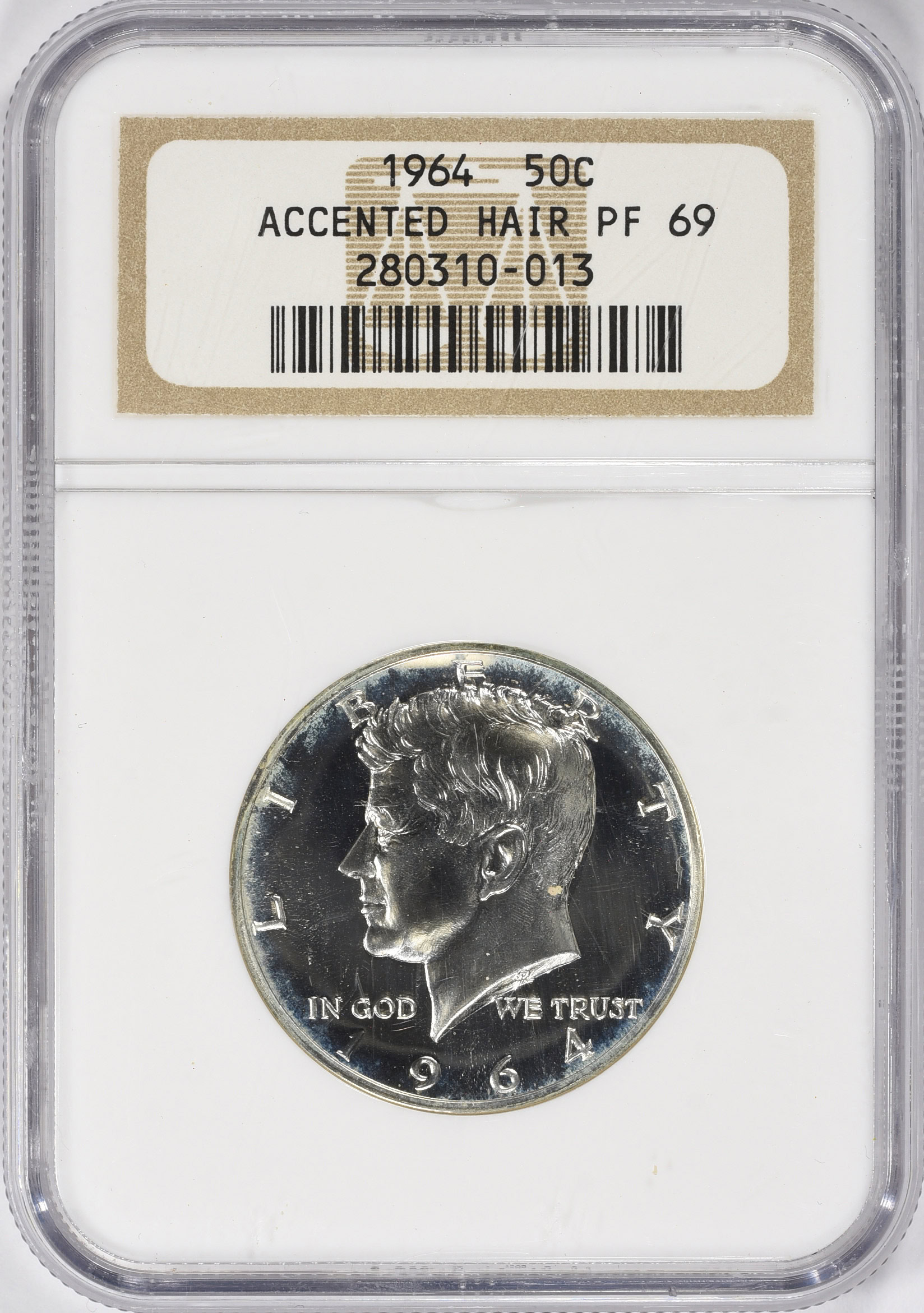 1964 Kennedy Half Dollar Accented Hair NGC Proof-69 (Item 1528451