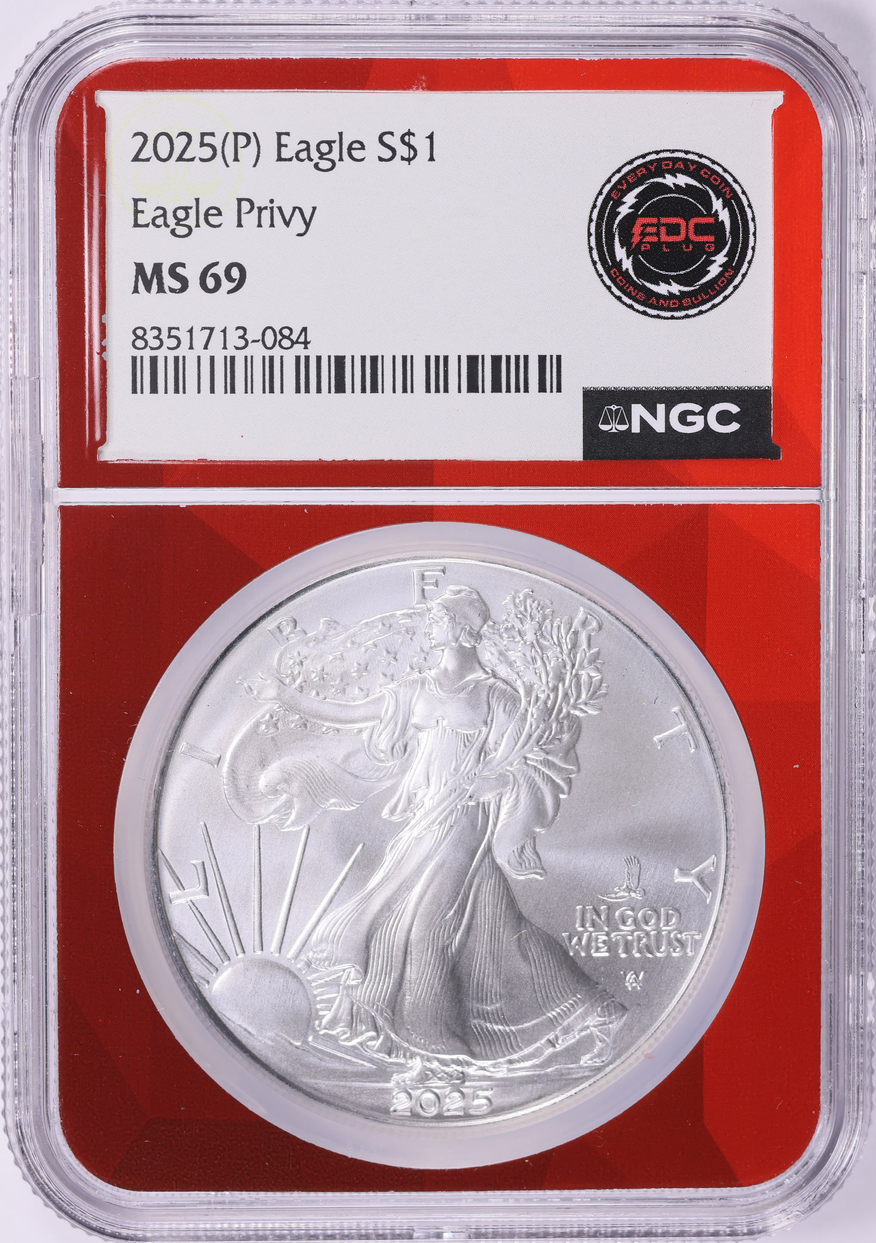 2025-(P) $1 Silver Eagle with Eagle Privy Struck at Philadelphia