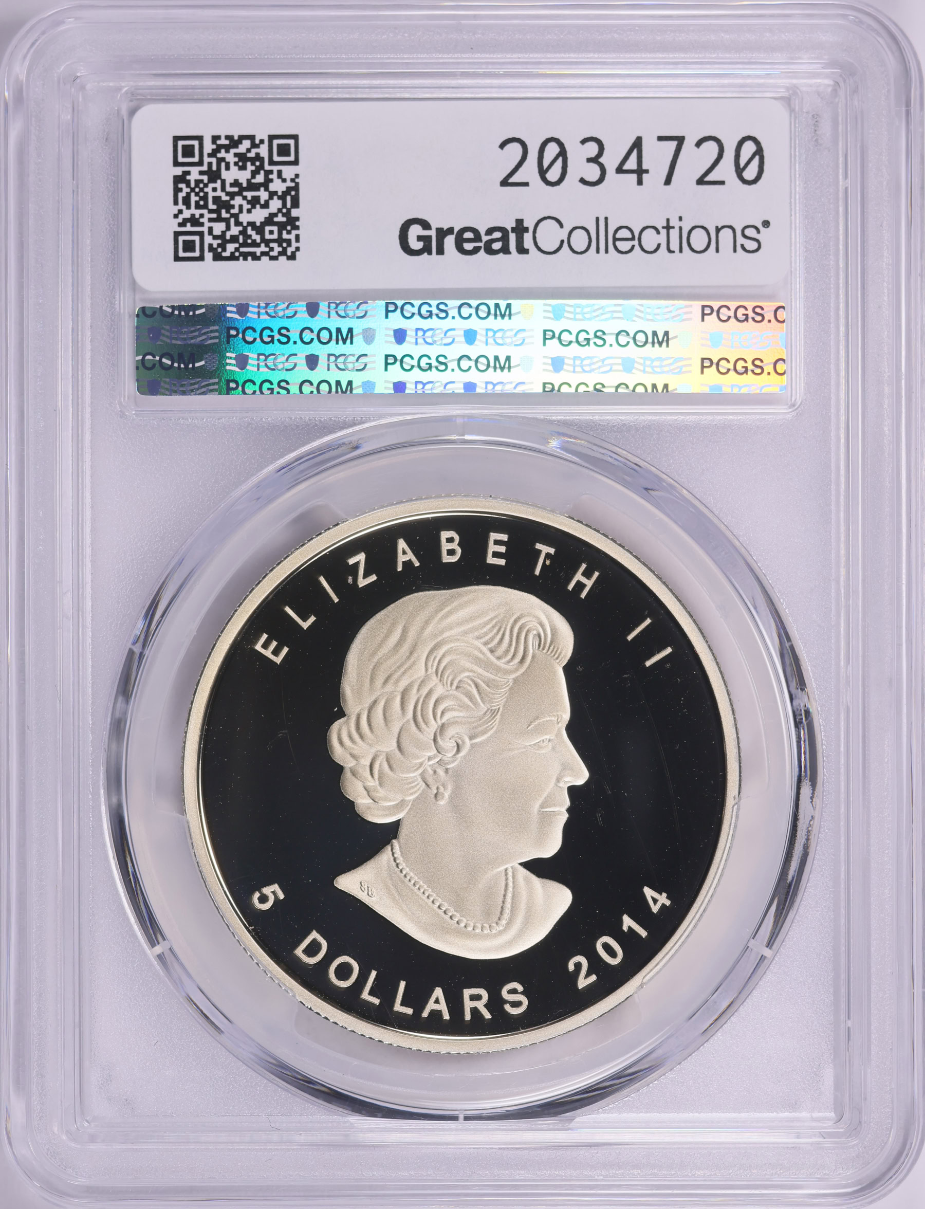 Canada 2014 Silver $5 Artic Fox KM-1644 PCGS Proof-69 DCAM (Item