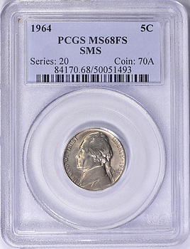 1964 Jefferson Nickel SMS PCGS MS-68 FS (Item 1558120