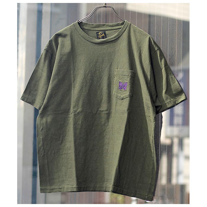 ニードルズ NEEDLES パピヨン エンブロイダリー ポケット Tシャツ S/S
