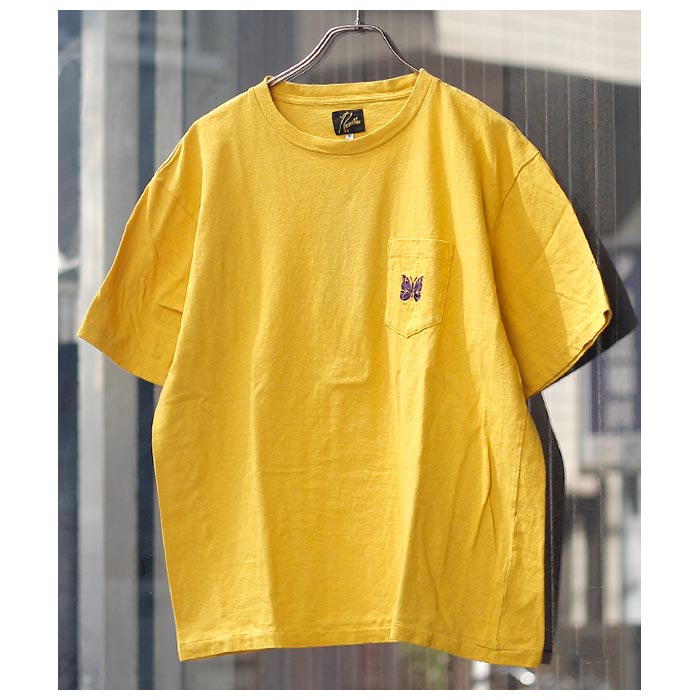 ニードルズ NEEDLES パピヨン エンブロイダリー ポケット Tシャツ S/S