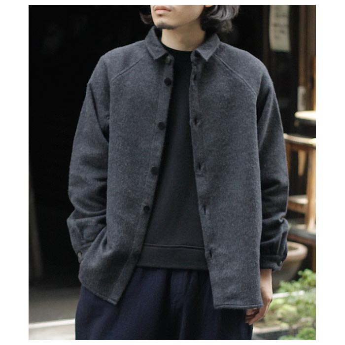 ミッタン MITTAN ウールシルクキャメルシャツ WOOL SILK CAMEL SHIRT