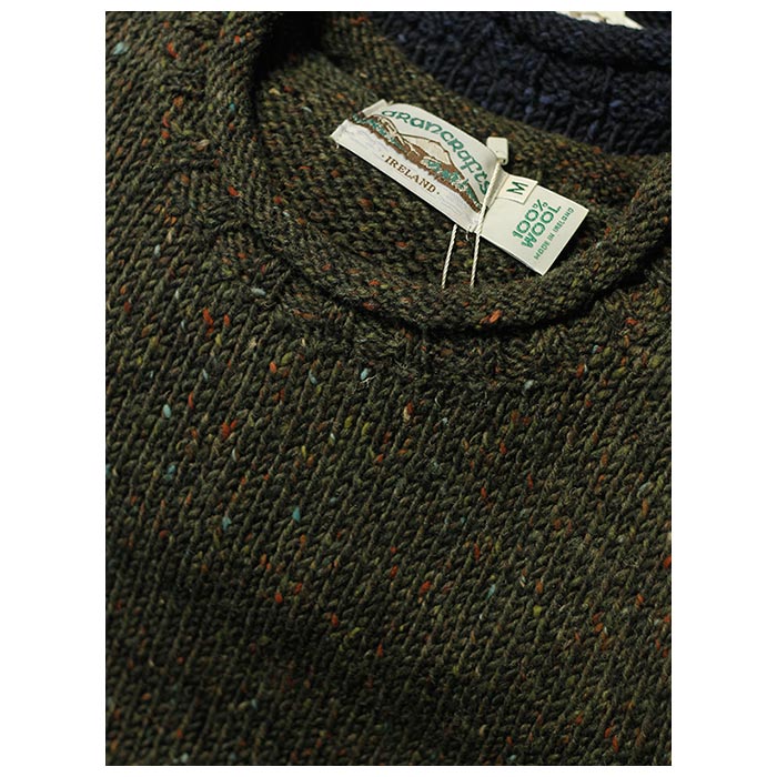 アランクラフト Aran Crafts Ireland ドネガル カールネック セーター
