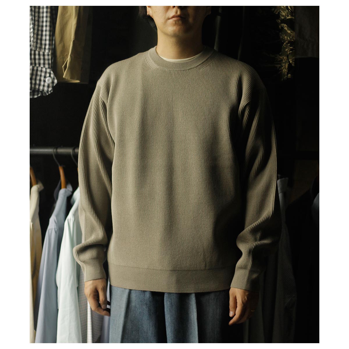 40%OFF セール バトナー BATONER スーパー ハイツイスト ウール クルー