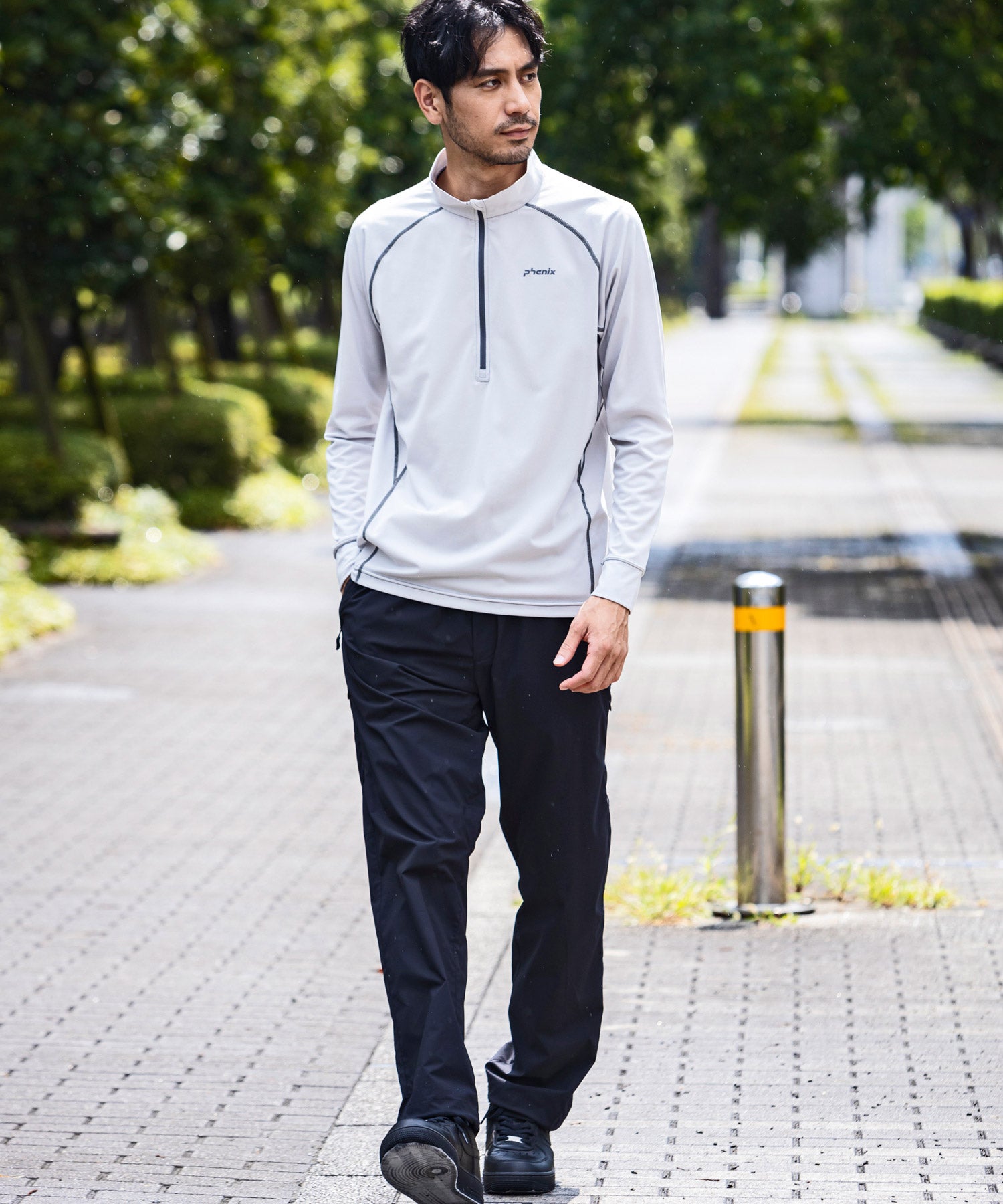 MENS】HARLF ZIP LONG SLEEVE T-SHIRTS ハーフジップ長袖Tシャツ / 速