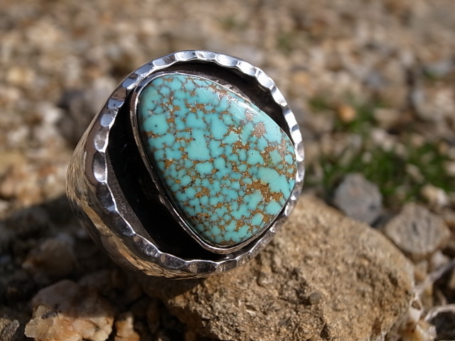 純銀 ナンバー8ハイグレードナチュラルターコイズリング
